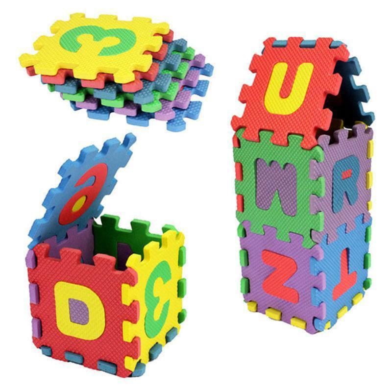 36Pcs/Set Child Kids Novelty Alphabet Number EVA Foam-