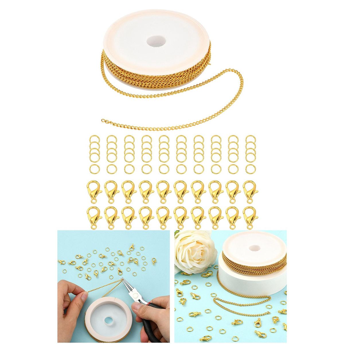 Chains Crafts Jewelry Making Connectors Gold 6mm