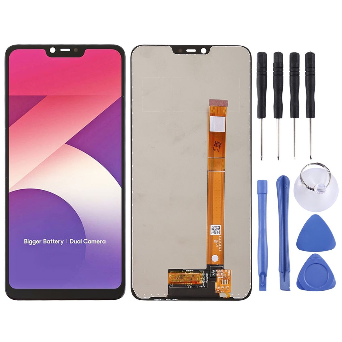 LCD Screen And Digitizer Fullembly For OPPO A5 / A3s / Realme C1 / Realme2(Black)