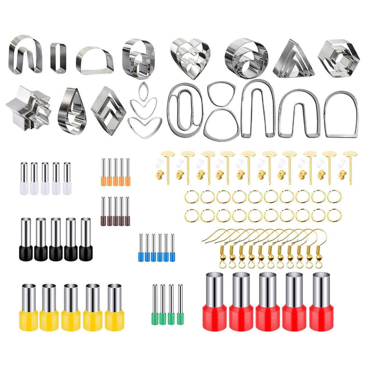 126 Pieces Polymer Clay Cutters Earring Jewelry Pendant Making Jump