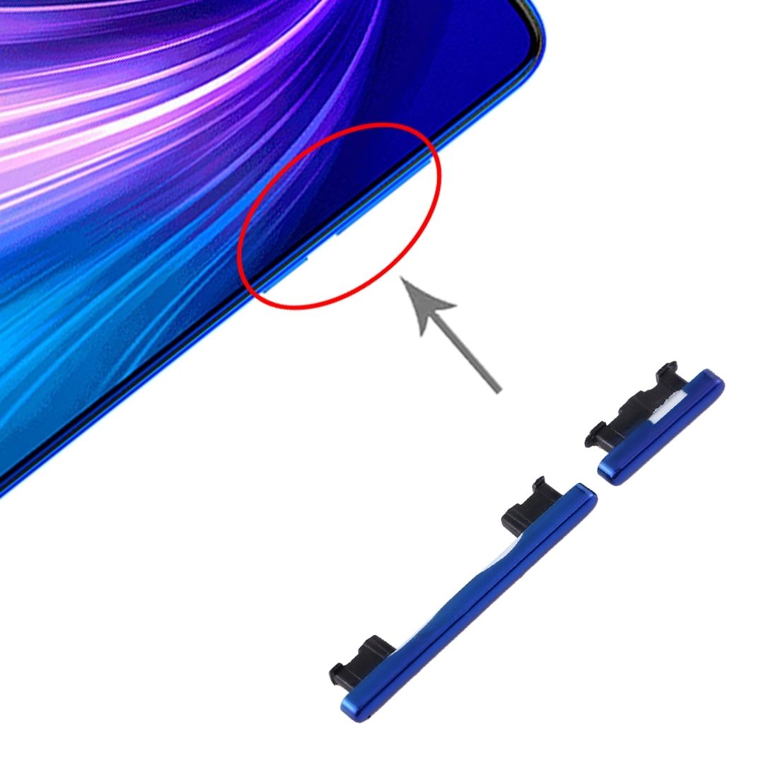 Power Button And Volume Control Button For Xiaomi Redmi Note 8 Pro(Blue)