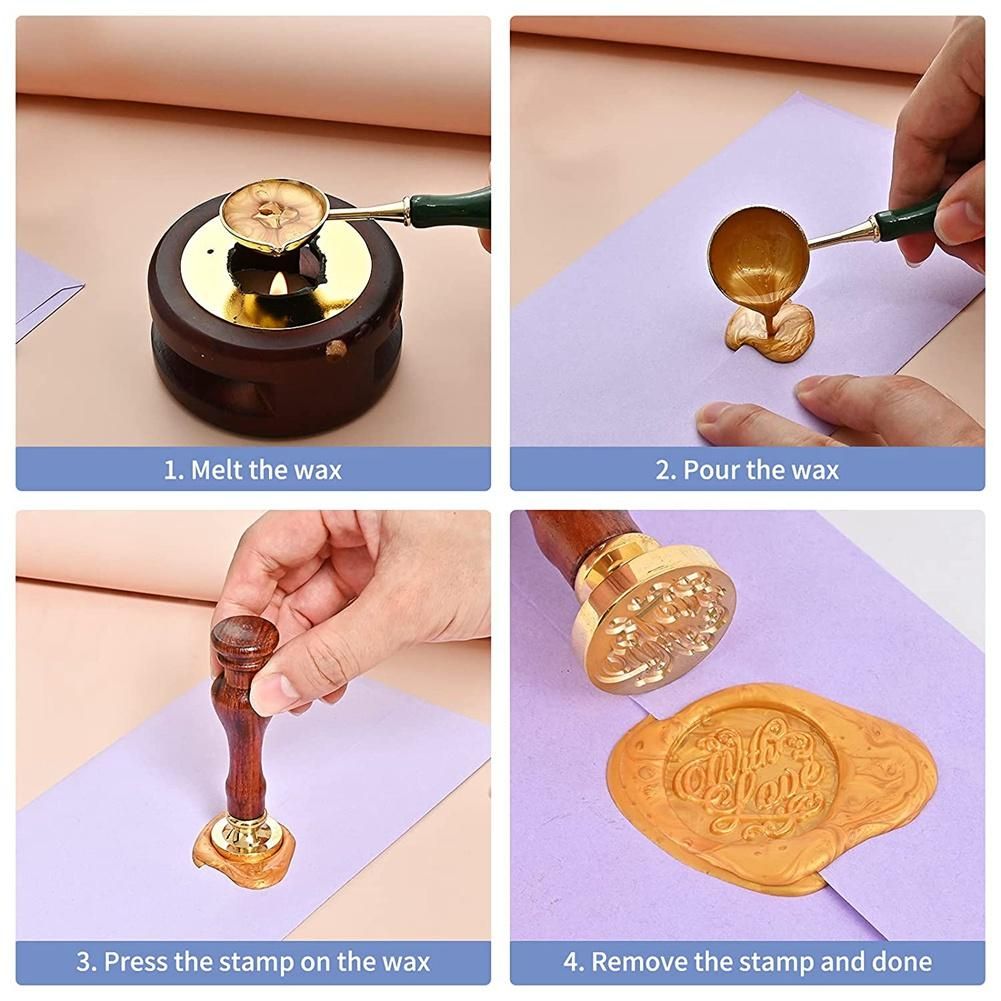 Wax Seal Stamp,"with Love" Wax Stamp Retro Wax Seal Stamp