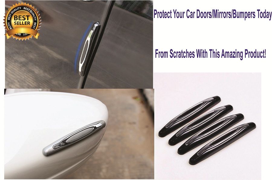 Universal Car Door Side Protector Bumper/Edge Guards Strips Anti-Scratch Anti-Collision Body Sticker Trim Decoration (Black)See Video Below.