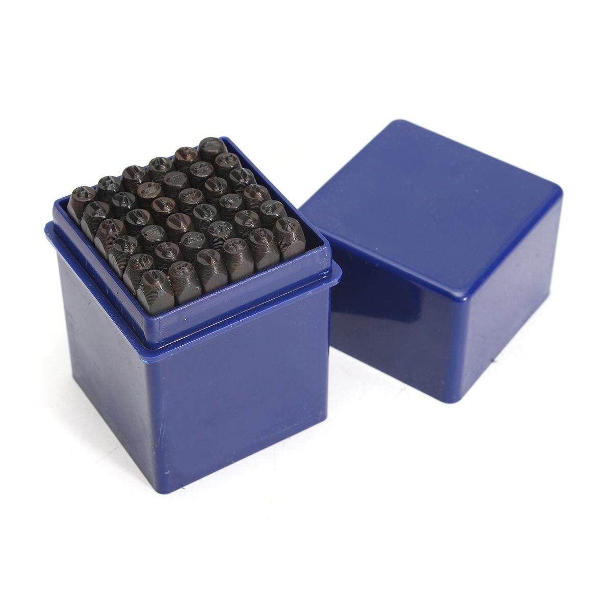 36Pcs 3mm(1/8'')Letter & Number Punch Stamp Steel Alphabet Stamping Pressing Kit