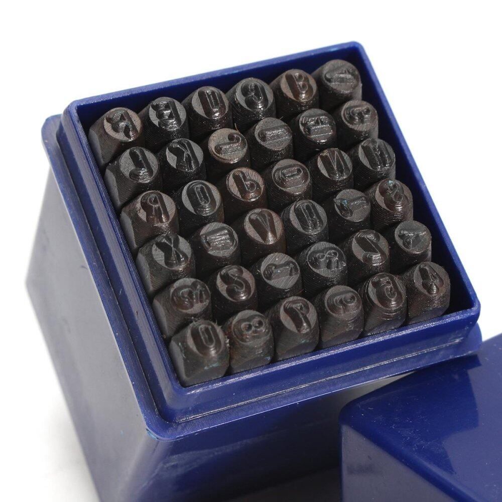36Pcs 3mm(1/8'')Letter & Number Punch Stamp Steel Alphabet Stamping Pressing Kit