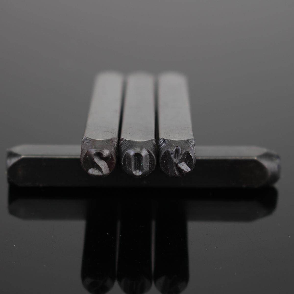 36Pcs 3mm(1/8'')Letter & Number Punch Stamp Steel Alphabet Stamping Pressing Kit