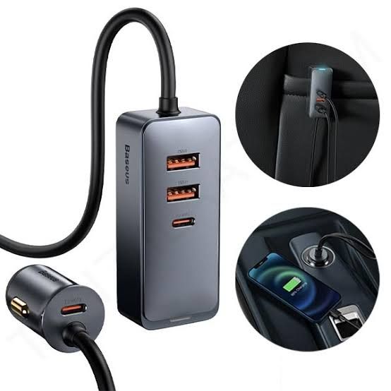 USB Car Charger Typec Car Charger 120W Fast Car Charger