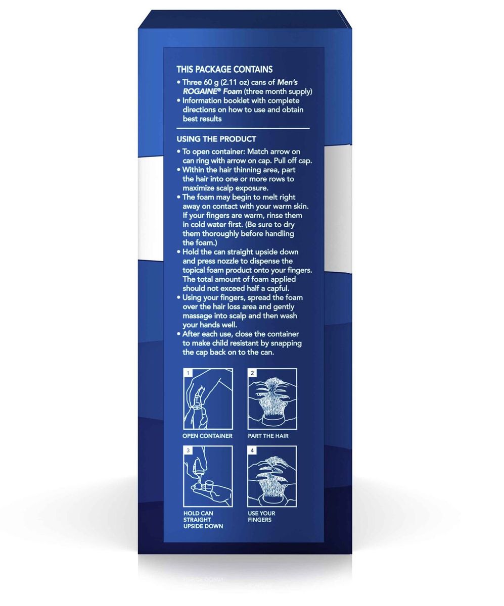 Men's 5% Minoxidil Foam For Hair Regrowth - 3 Months Supply