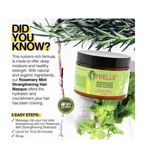 Rosemary Mint Strengthening Hair Masque-12 OZ/340g.