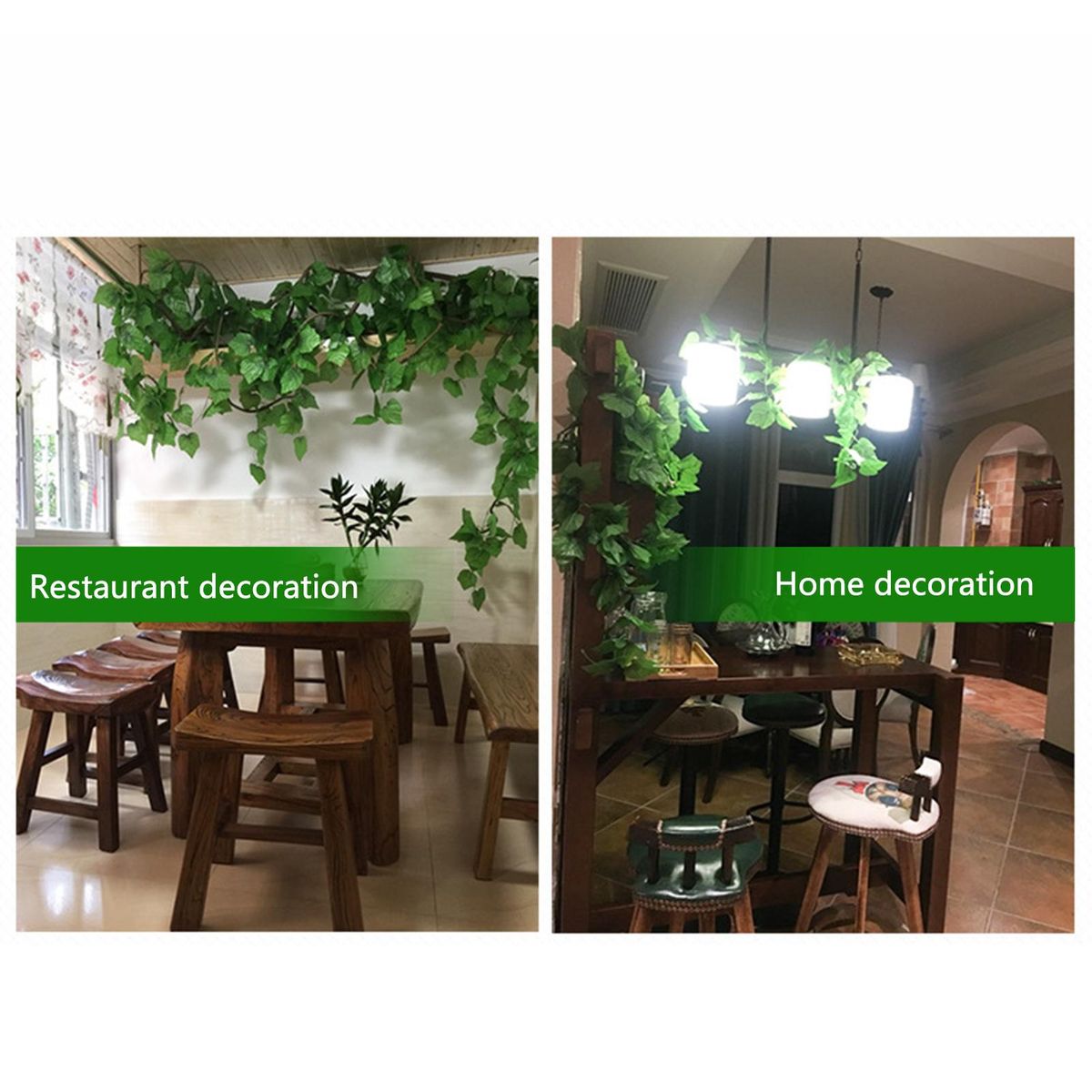 Factory wholesale artificial rattan leaves artificial flower vines decorative vine green radish creeper grape leaves ivy 1 packet of sweet potato leaves (12 pieces)