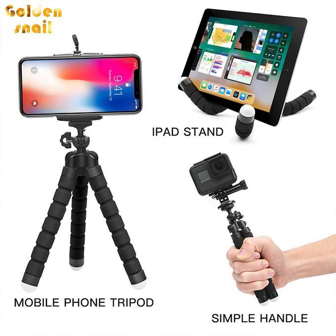 Phone Tripod Moblie Phone Clip Bracket Monopod Stand