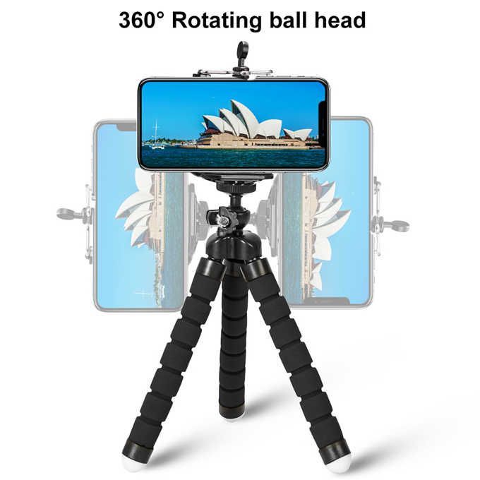 Phone Tripod Moblie Phone Clip Bracket Monopod Stand