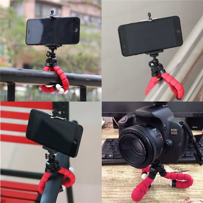 Phone Tripod Moblie Phone Clip Bracket Monopod Stand