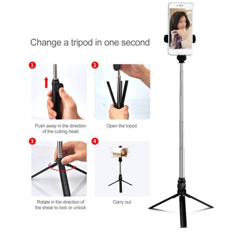 Wireless Selfie Stick For Phone Handheld With Tripod Leg