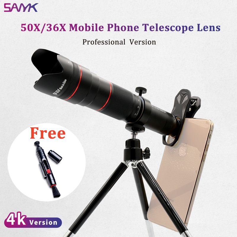 SANYK 36x/50x HD Mobile Phone Telephoto Lens Zoom Lens With Tripod