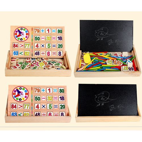 Educational Multifunctional Mathematics Wooden Toy Box Set For Kids