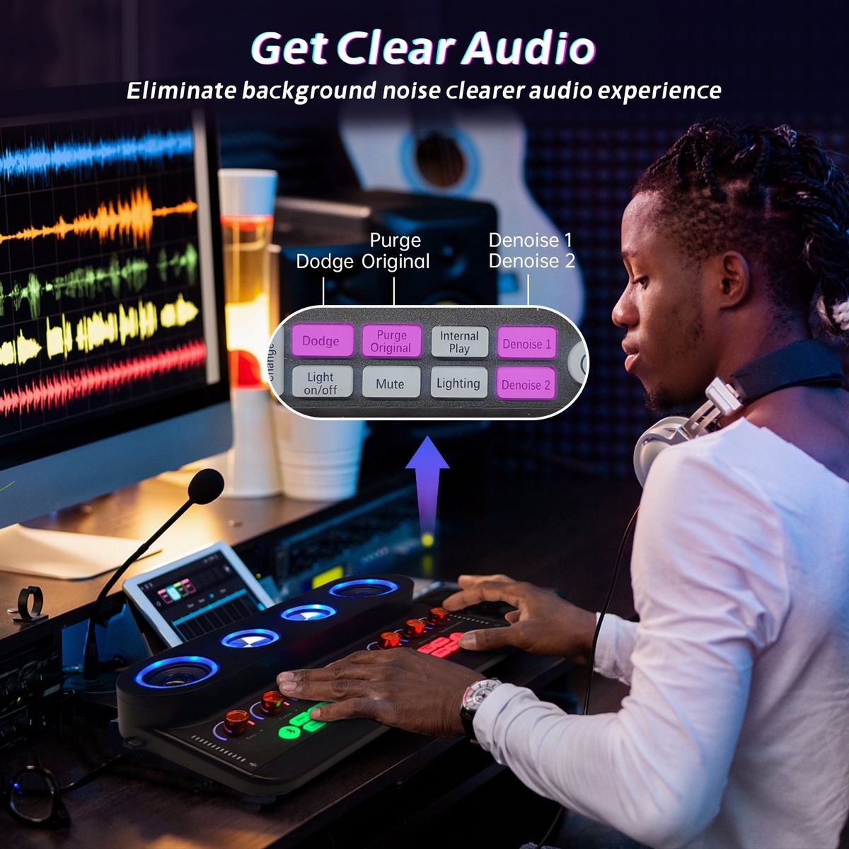 Sound Card Audio Portable Wireless Speakers For Family KTV