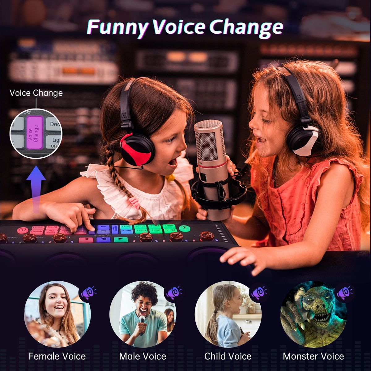 Sound Card Audio Portable Wireless Speakers For Family KTV