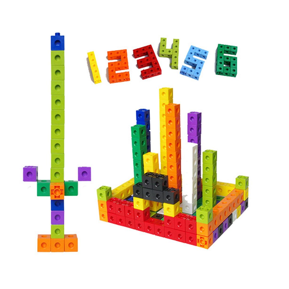 100x Learning Toys Colorful Math Linking Cubes Early C