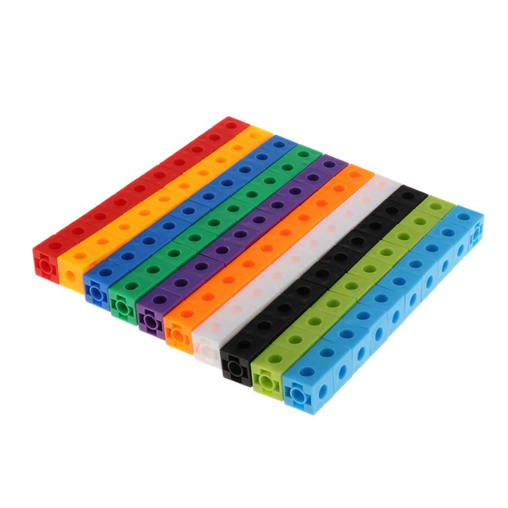 100x Learning Toys Colorful Math Linking Cubes Early C