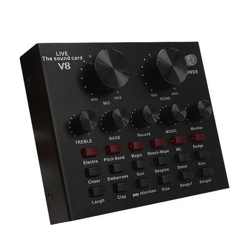 V8 Audio USB External Sound Card Live Show Soundcard