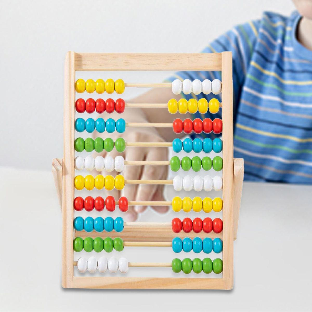 Wooden Abacus Classic Counting Tool,Addition And