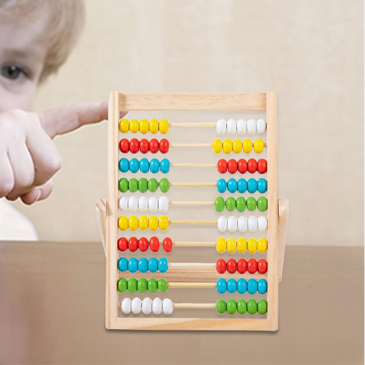 Wooden Abacus Classic Counting Tool,Addition And