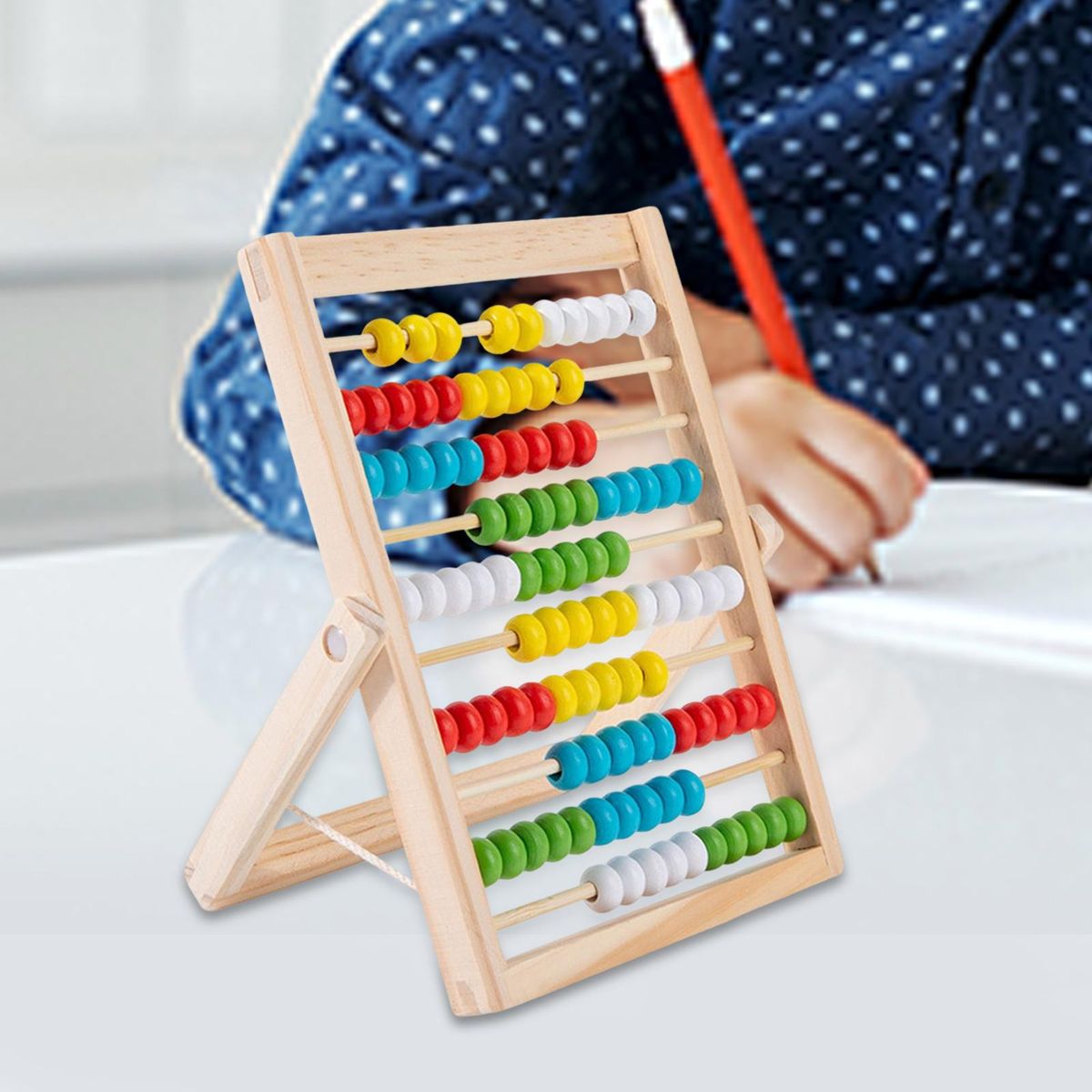 Wooden Abacus Classic Counting Tool,Addition And
