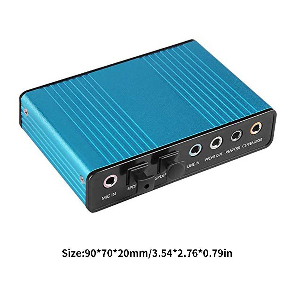 6 Channel External Sound Card 5.1/7.1 Optical S/PDIF Audio Sound Card Adapter