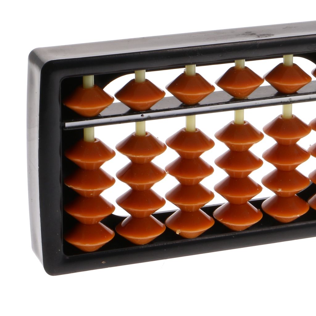 Brown 1 Rods Plastic Beads Column Abacus Count Number Calculating 3