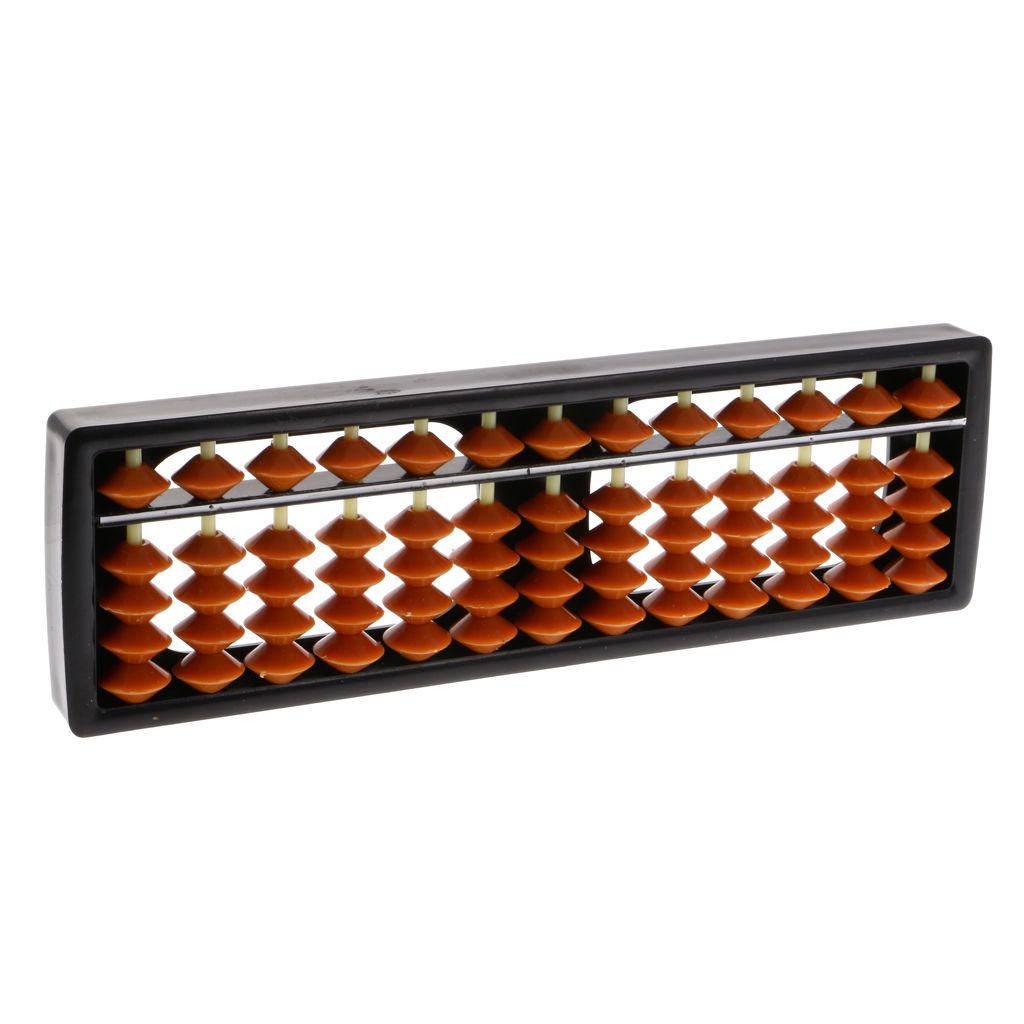 Brown 1 Rods Plastic Beads Column Abacus Count Number Calculating 3