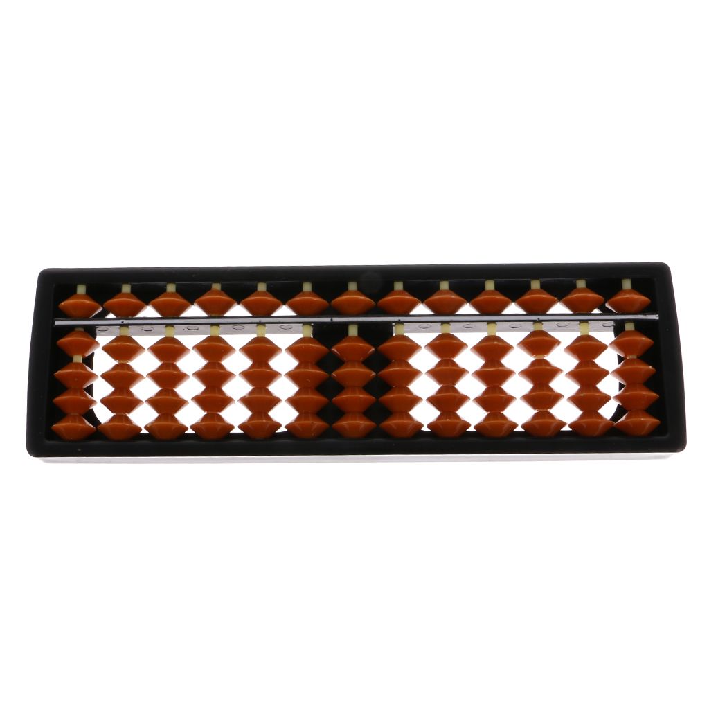 Brown 1 Rods Plastic Beads Column Abacus Count Number Calculating 3