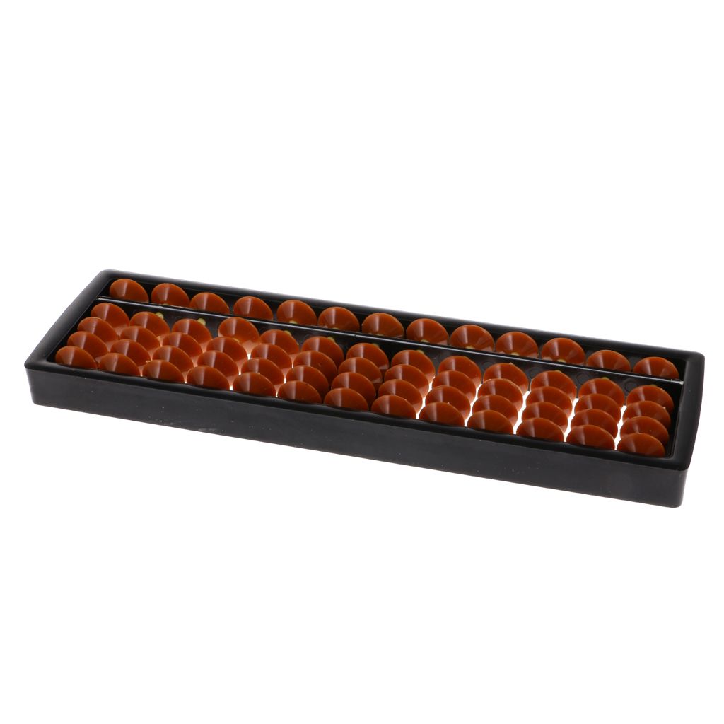 Brown 1 Rods Plastic Beads Column Abacus Count Number Calculating 3