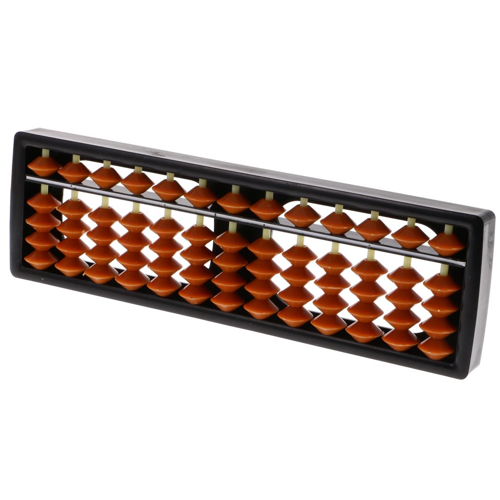 Brown 1 Rods Plastic Beads Column Abacus Count Number Calculating 3
