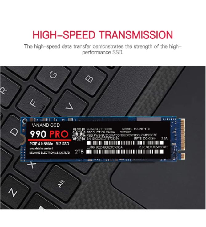 990 PRO SSD 4TB NVMe Gaming M.2 Internal Solid State Drive