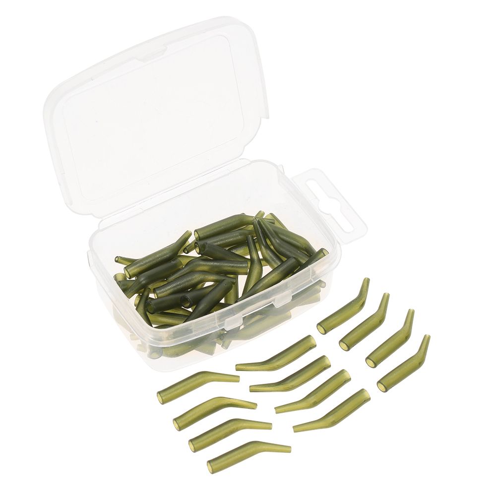 50Pcs/Lot Carp Fishing Hook Sleeve Hair Rig Line Aligner