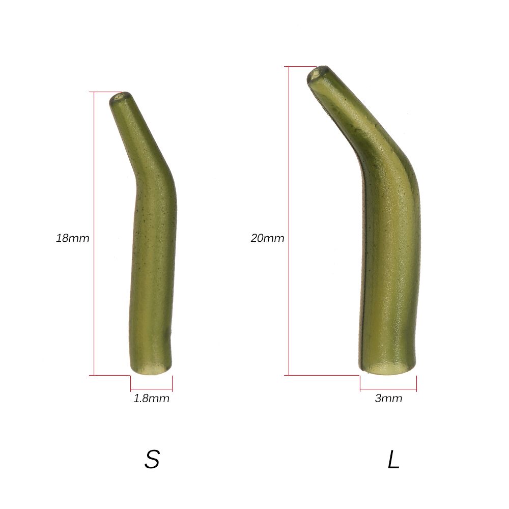 50Pcs/Lot Carp Fishing Hook Sleeve Hair Rig Line Aligner