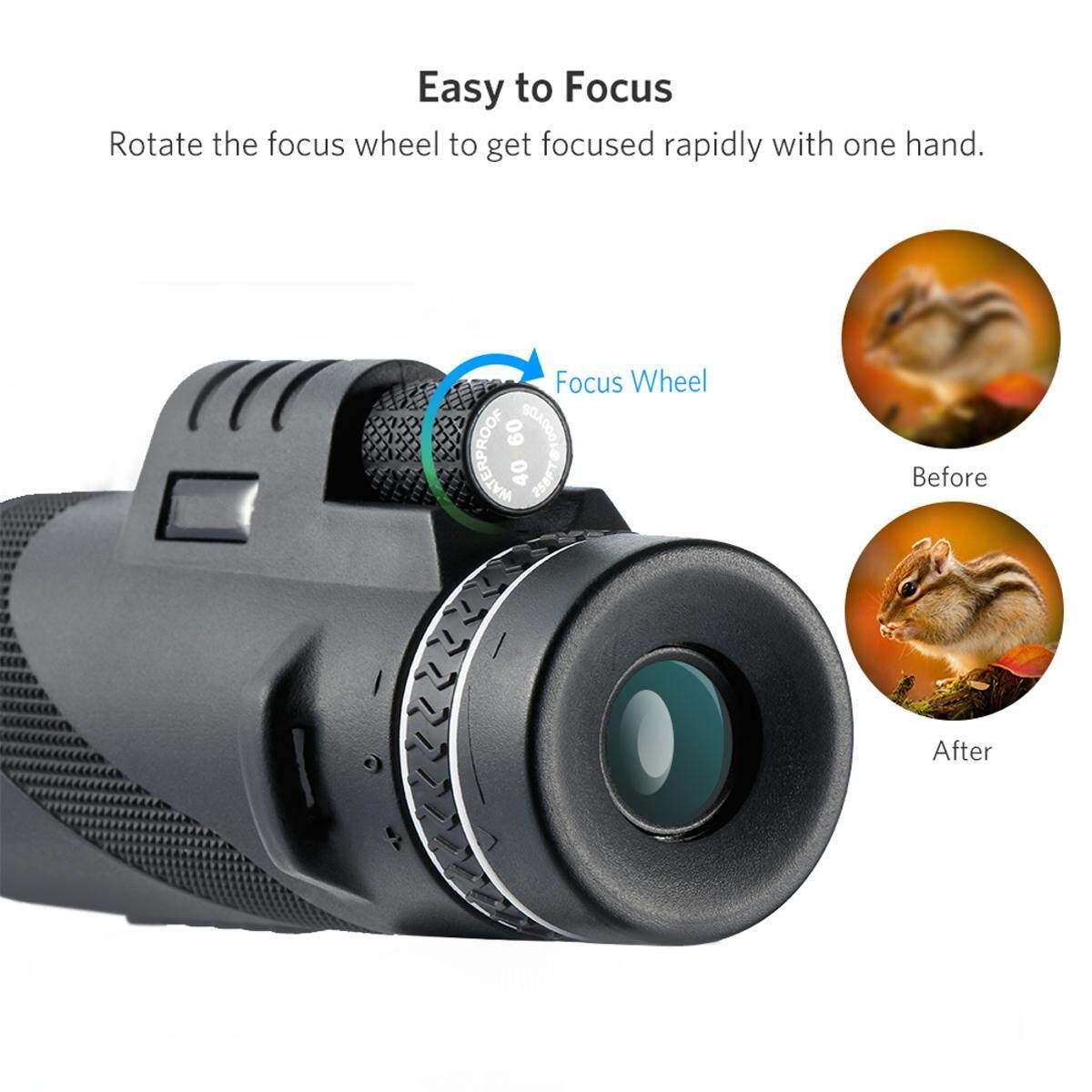 40 X 60 HD Day Night Vision Zoom Optical Hunting Camping Hiking