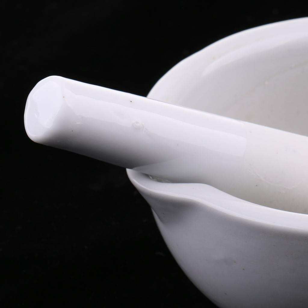 Porcelain Mortar & Pestle Mixing Grinding Bowl Set Lab Supplies 90mm