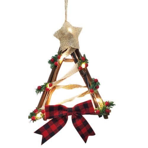 Home Decoration Wreath Pendant LED Wreath Wall Hanging