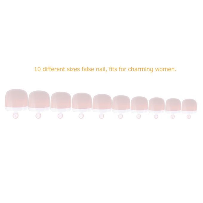 24Pcs False Toenail Tips Set French Full Cover  Toe Nail