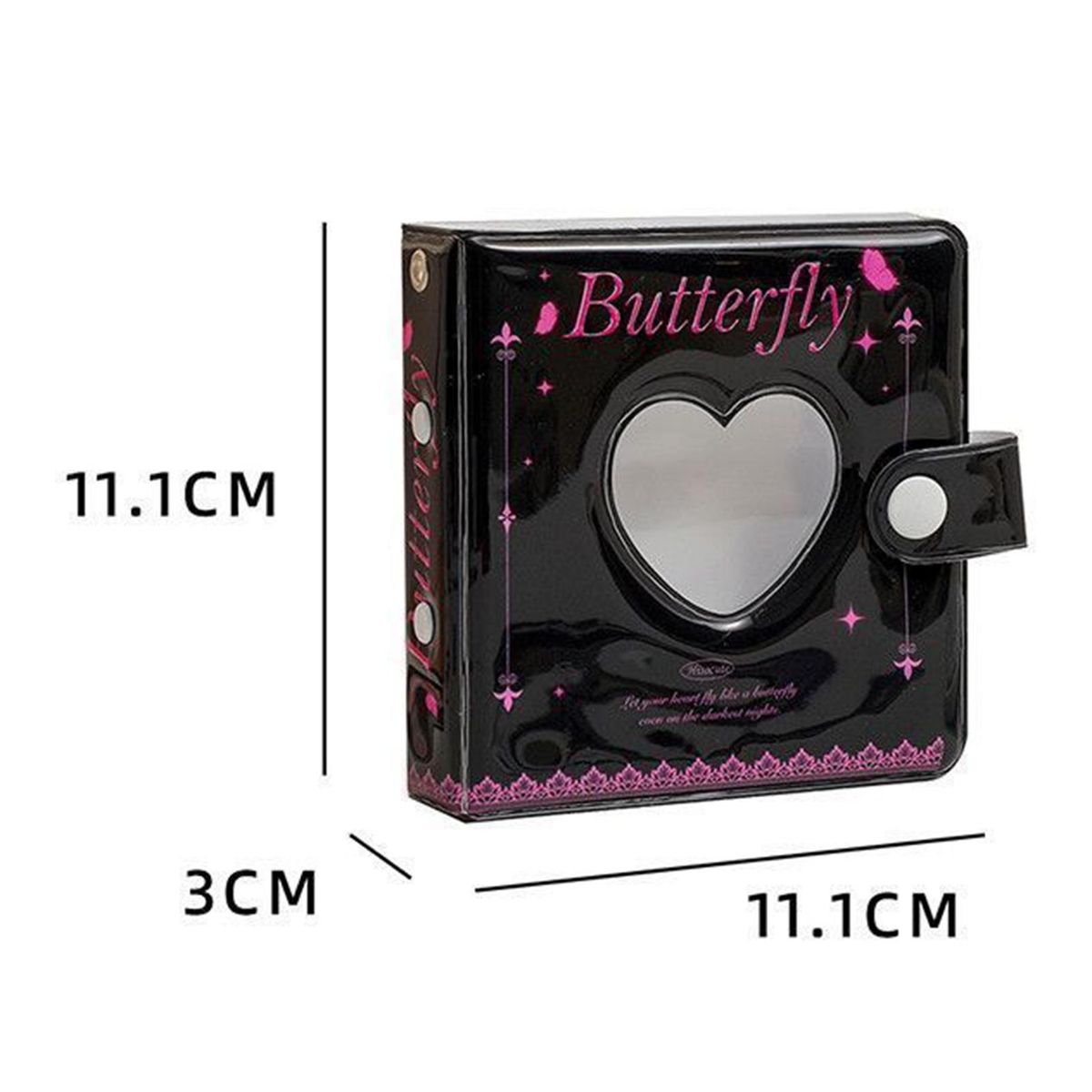 Mini Photo Album Kpop Photocard Holder Book Black