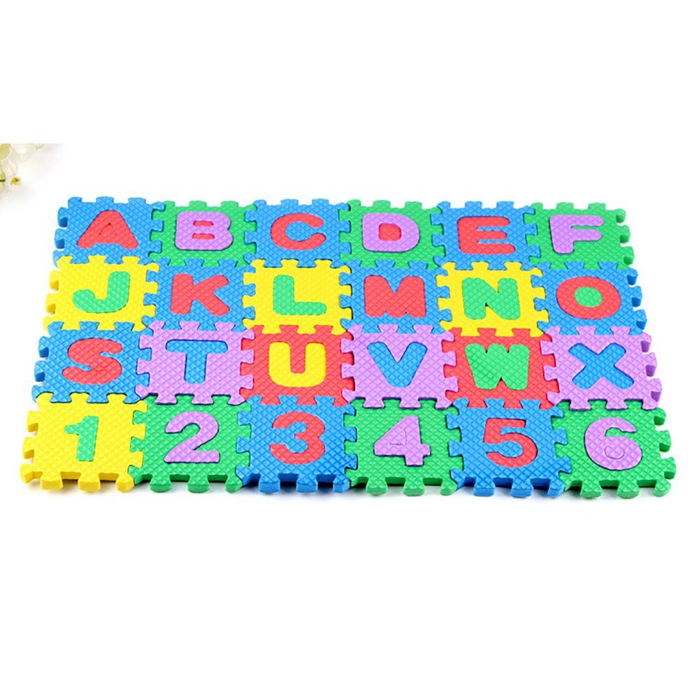 Durable Soft Eva Foam Kids Play Mat Letter Number Puzzle Toy Gift  A-colorful