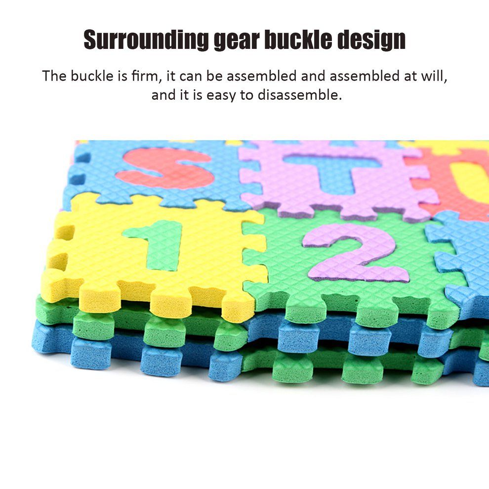 Durable Soft Eva Foam Kids Play Mat Letter Number Puzzle Toy Gift  A-colorful