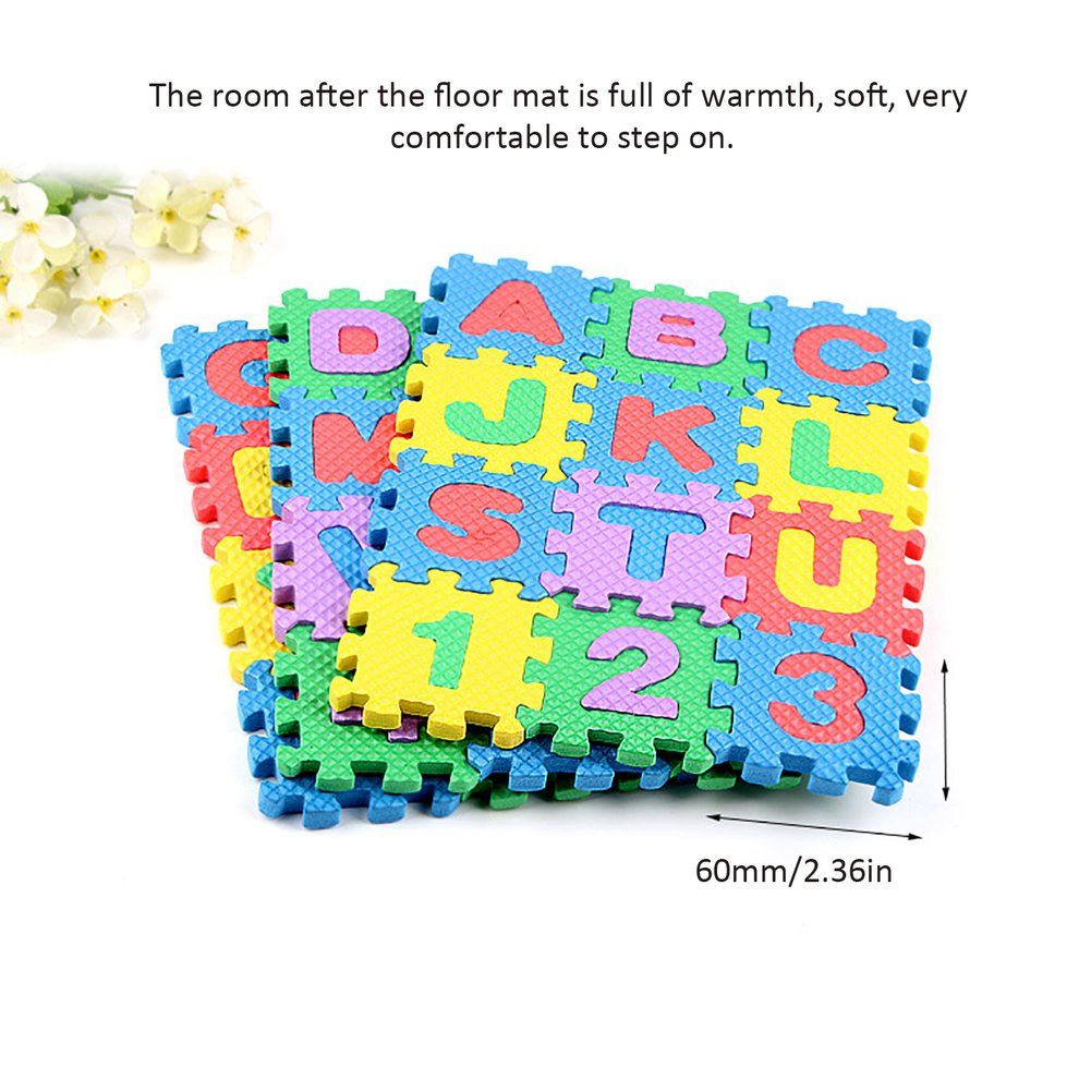 Durable Soft Eva Foam Kids Play Mat Letter Number Puzzle Toy Gift  A-colorful