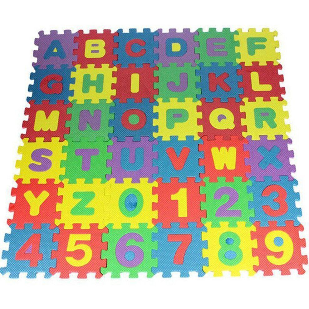 Durable Soft Eva Foam Kids Play Mat Letter Number Puzzle Toy Gift  A-colorful