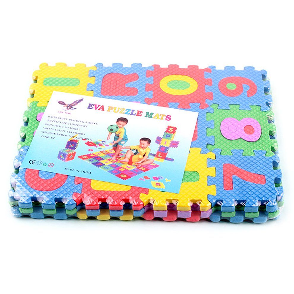 Durable Soft Eva Foam Kids Play Mat Letter Number Puzzle Toy Gift  A-colorful