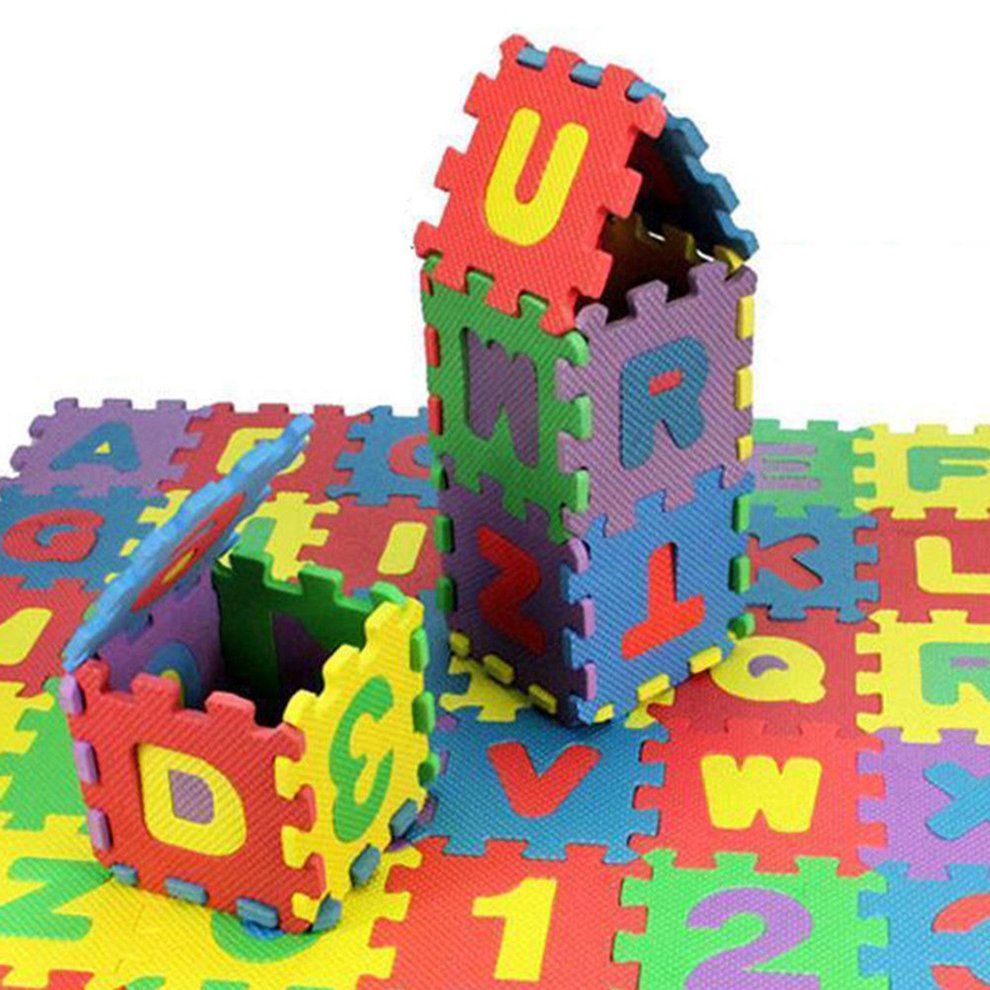 Durable Soft Eva Foam Kids Play Mat Letter Number Puzzle Toy Gift  A-colorful