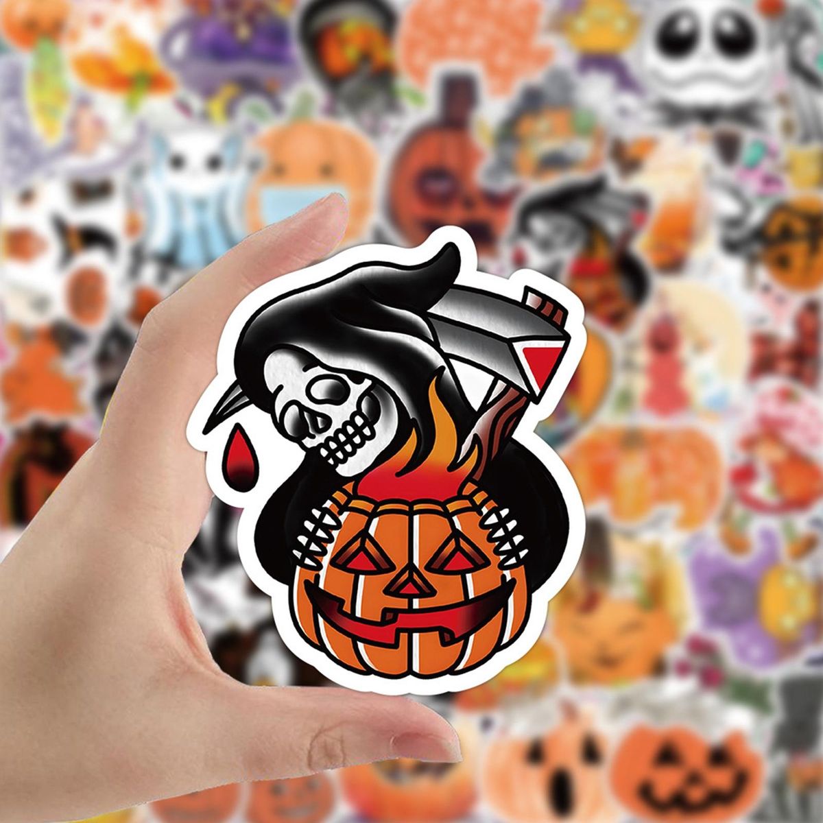 Halloween Decals Spooky Halloween Sticker Pack 50pcs Funny for Water