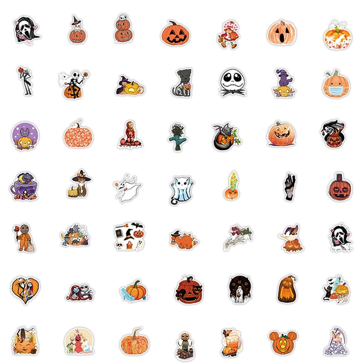 Halloween Decals Spooky Halloween Sticker Pack 50pcs Funny for Water
